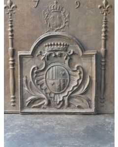 Plaque de Cheminée avec Blason