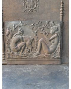 Plaque de Cheminée 'Scène Rurale'