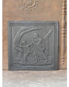 Plaque de Cheminée 'Homme avec Enfant'