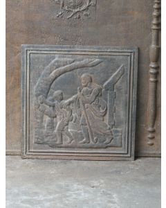 Plaque de Cheminée 'Homme avec Enfant'