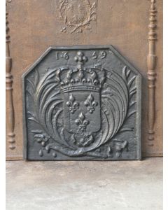 Plaque de Cheminée 'Armes de France'