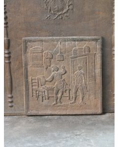 Plaque de Cheminée 'Le Savetier et le Financier'