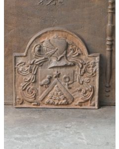 Plaque de Cheminée avec Blason