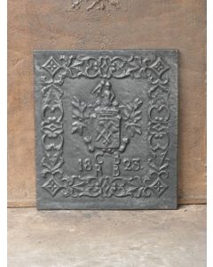 Plaque de Cheminée avec Blason