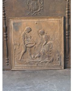 Plaque de Cheminée 'Scène Rurale'