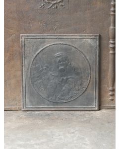 Plaque de Cheminée 'Garçon avec son Chien'
