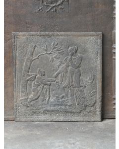 Plaque de fonte 'Cupidon et Vénus'