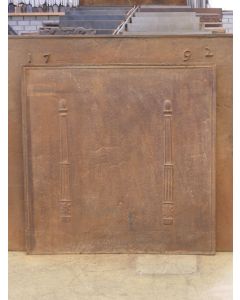Plaque de Cheminée 'Colonnes de Liberté'