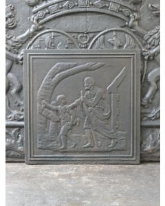 Plaque de Cheminée 'Homme avec Enfant'