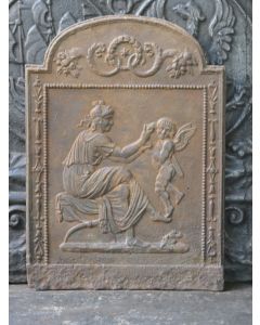 Plaque de Cheminée 'Femme avec Cupidon'