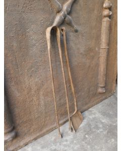 Ancien Serviteur Cheminée Français