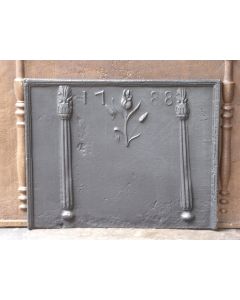 Plaque de Cheminée 'Piliers avec Décoration'