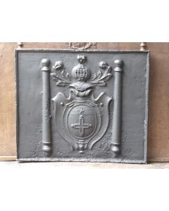 Plaque de Cheminée avec Blason