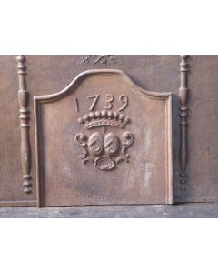 Plaque de Cheminée avec Blason