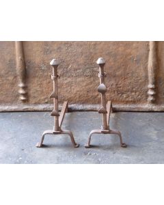 Anciens Chenets Forgés à la Main