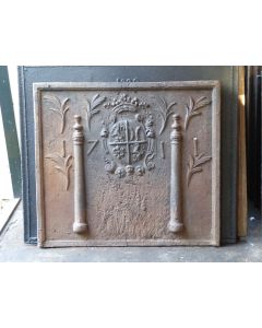 Plaque de Cheminée avec Blason