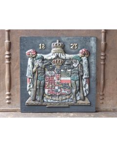 Plaque de Cheminée avec Blason