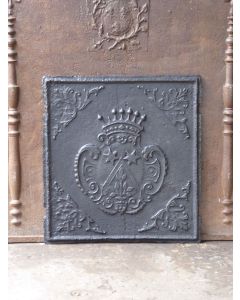 Plaque de Cheminée avec Blason