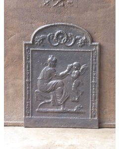 Plaque de fonte 'Cupidon et Vénus'