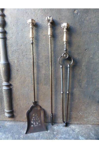Ancien Serviteur Cheminée Anglais