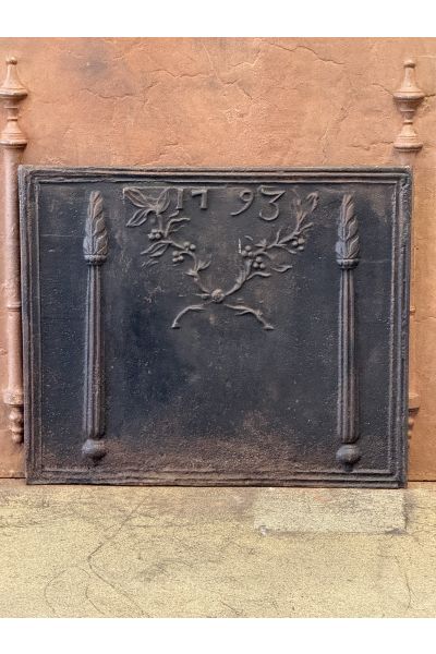 Plaque de Cheminée 'Piliers avec Décoration'