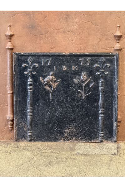 Plaque de Cheminée 'Piliers avec Décoration'