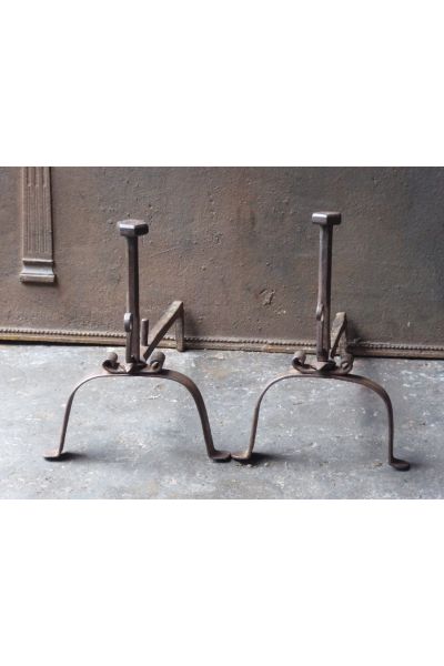 Anciens Chenets Fer Forgé