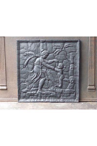 Plaque de fonte 'Cupidon et Vénus'
