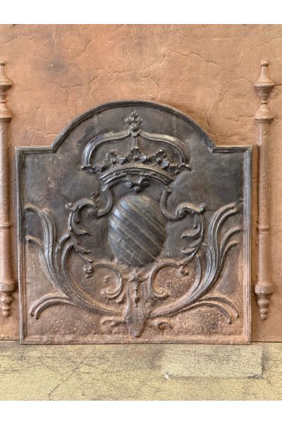 Plaque de Cheminée avec Blason