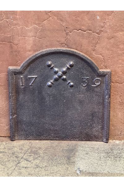 Plaque de Cheminée 'Croix de Saint André'