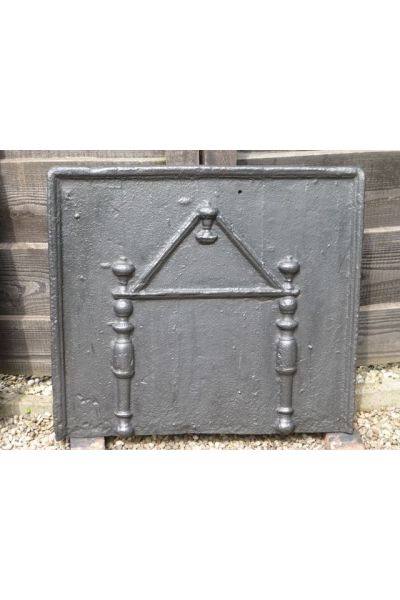 Plaque de cheminée 'Colonnes et Fronton'