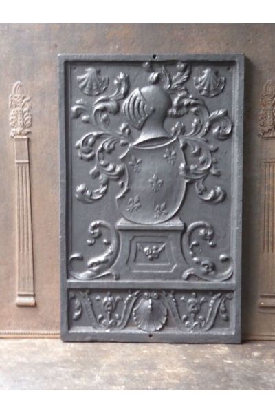 Plaque de Cheminée avec Blason