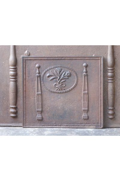 Plaque de Cheminée 'Piliers avec Décoration'