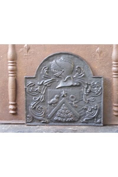 Plaque de Cheminée avec Blason
