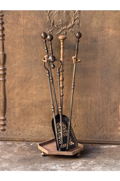 Ancien Serviteur Cheminée Anglais