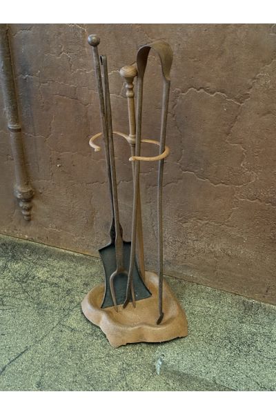 Ancien Serviteur Cheminée Français