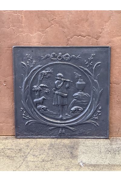 Plaque de Cheminée 'Scène Rurale'