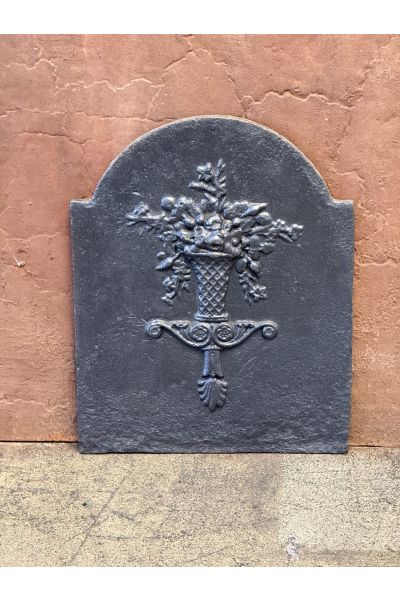 Plaque de Cheminée 'Panier de Fleurs'