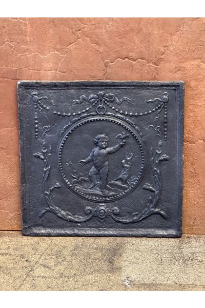 Plaque de fonte 'Cupidon et Vénus'