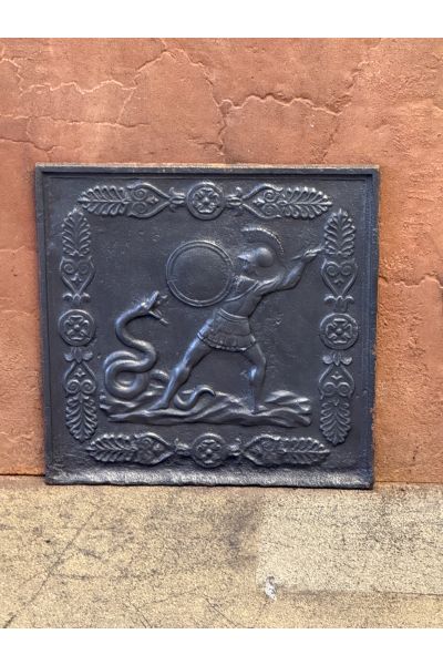 Plaque de Cheminée 'Hercule et le Serpent'