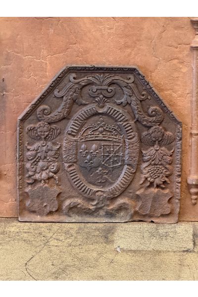 Plaque de Cheminée 'Armes de France et Navarre'