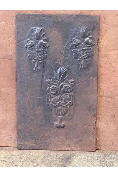 Plaque de Cheminée 'Panier de Fleurs'