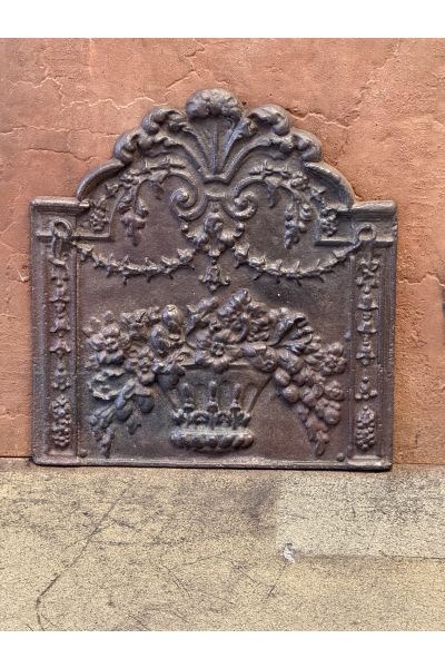 Plaque de Cheminée 'Panier de Fleurs'