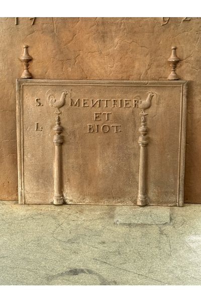 Plaque de Cheminée 'Piliers avec Décoration'