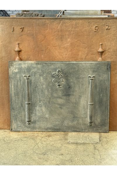 Plaque de Cheminée 'Panier de Fleurs'