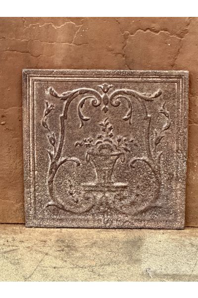 Plaque de Cheminée 'Panier de Fleurs'