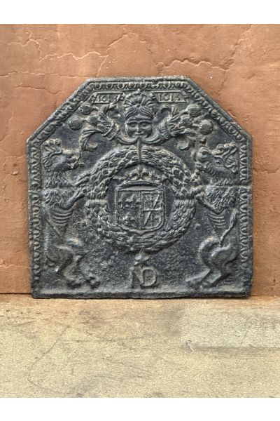 Plaque de Cheminée 'Armes de France et Navarre'