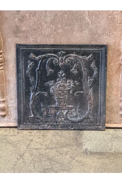 Plaque de Cheminée 'Panier de Fleurs'