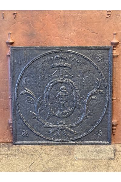 Plaque de fonte 'Cupidon et Vénus'