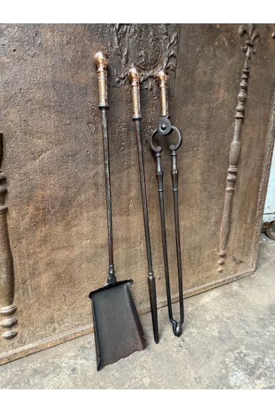 Ancien Serviteur Cheminée Anglais